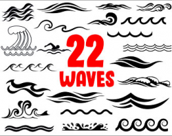 Waves svg | Etsy