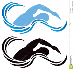 Illustration about An isolated swimming logo icon with a ...