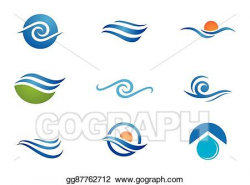 Vector Stock - Water wave logo template. Clipart ...
