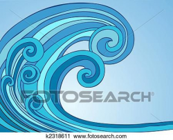 Blue Tsunami Wave Two Clipart | Tidal Wave | Tsunami waves ...