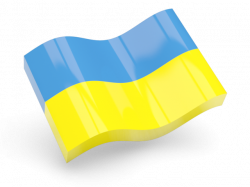 Glossy wave icon. Illustration of flag of Ukraine