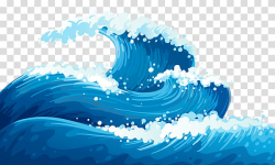 Waves, blue sea waves illustration transparent background ...