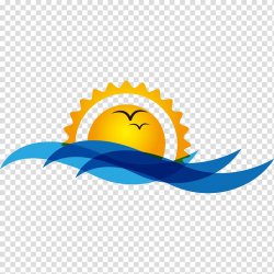 Sun and ocean logo, Bird Sunrise Sunset Wave , Sunrise at ...