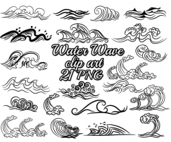 Wave Clip Art: 