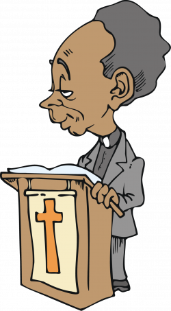Free African American cartoon character preacher vector clip art ...