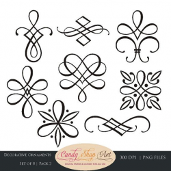 Instant Download - Calligraphy Ornaments, Graphic Ornaments ...