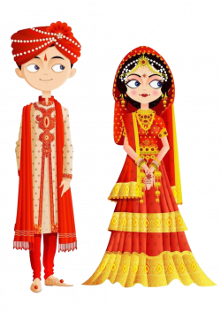 India Wedding invitation Bride Clip art - Traditional Indian Wedding ...