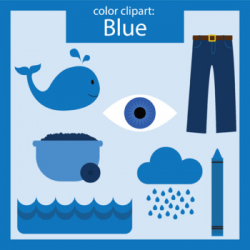 Color Clip art: blue objects