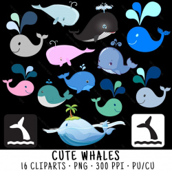 Whale Clipart, Cute Whale Clipart, Whale Clip Art, Cute Whale Clip Art,  Cute Whale PNG, Clipart Cute Whale, Clip Art Cute Whale, Cute Whales