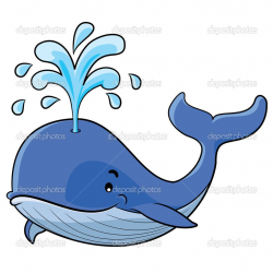 Illustration of cute cartoon whale not in water | Animal ...