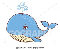 Vector Stock - Blue whale. Stock Clip Art gg80983201 - GoGraph