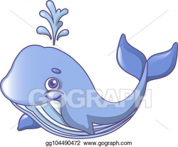 Vector Art - Fin whale icon, cartoon style. Clipart Drawing ...