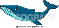 Vector Art - Large blue whale mascot. Clipart Drawing ...