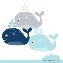 Clip Art Whales commercial and personal use | Cute Prentjies ...