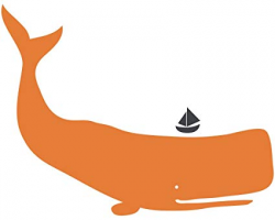 Buy LittleLion Studio Baby Zoo Whale Wall Decal, Orange ...