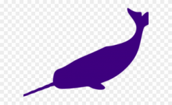Purple Clipart Whale - Narwhal Stencil - Png Download ...