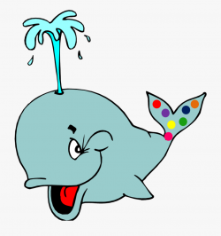 Classroom Helper Clipart - Cartoon Whale With A Polka Dot ...