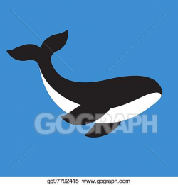 Clip Art Vector - Orca killer whale icon. Stock EPS ...