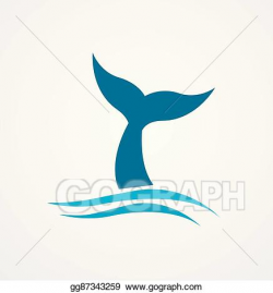 Vector Stock - Whale tail icon. Clipart Illustration ...