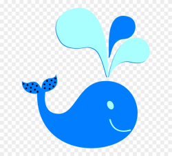 Polka Dot Whale New Color Clip Art - - Blue Water Spout ...