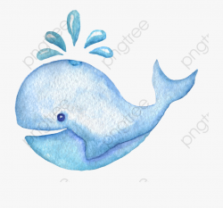 Blue Whale Clipart - Png Whale Watercolor #1188890 - Free ...