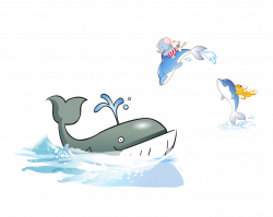 Sperm whale Blue whale Clip art - Cartoon whale dolphin 2912*2319 ...