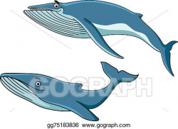 Vector Stock - Blue whales swimming underwater. Stock Clip ...