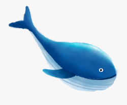 Blue Sea Swimming Whale Png And Psd - حوت كرتون Png ...