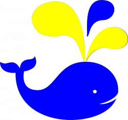 Blue & Yellow Whale Clip Art at Clker.com - vector clip art online ...