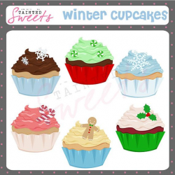 Winter Cupcakes Clip Art Set by danger0usangel03 on Etsy ...