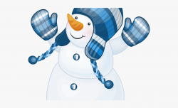 End Clipart Winter - Snowman With Snowflakes Clipart ...