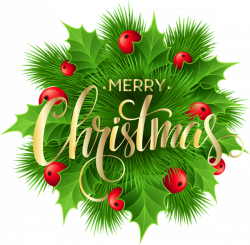 Merry Christmas Pine Decoration PNG Clip-Art Image | Places to visit ...