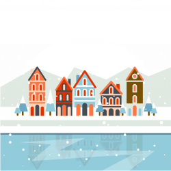 Christmas Village Houses Clipart ✓ All About Clipart