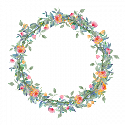 Dense blooming flower wreath transparent ornament material | Flower ...