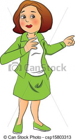 Woman Pointing Clipart