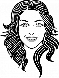 28+ Collection of Woman Face Clipart Black And White | High quality ...