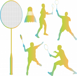 Badminton Silhouette Shuttlecock Clip art - Badminton silhouettes ...