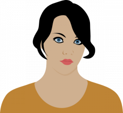 Woman With Dark Brown Hair Clip Art at Clker.com - vector clip art ...