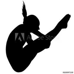 Woman Diving silhouette, Female Diver clipart, Girl sports ...