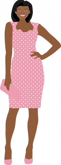 Clipart - Pink Dress Lady