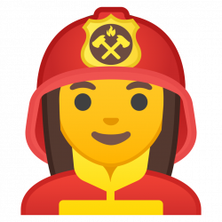 Woman firefighter Icon | Noto Emoji People Profession Iconset | Google