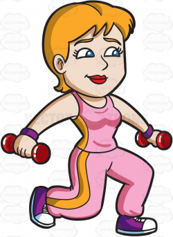 A woman working out in a gym #cartoon #clipart #vector ...