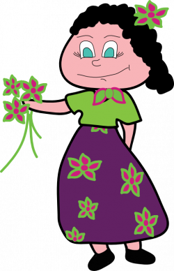 Smiley Woman Flower Clipart | i2Clipart - Royalty Free Public Domain ...