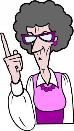 Clipart - Pointing Old Woman