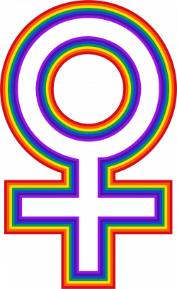 Clipart - Rainbow Female Symbol
