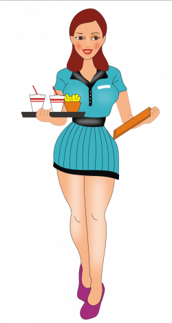 Cartoon Waitress Group (88+)