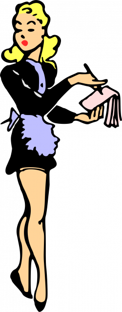 Clipart - Waitress (colour)