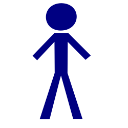 OnlineLabels Clip Art - Stick Figure Icon: Tall Male
