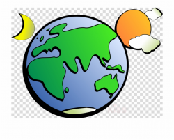 Creation Clipart Globe - Earth And Sun Cartoon, Transparent ...