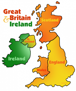 Explorers Clip Art by Phillip Martin, Great Britain and Ireland Map